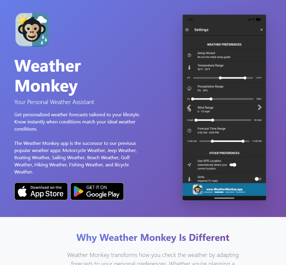 Forecasting Your Way: Introducing the Weather Monkey App